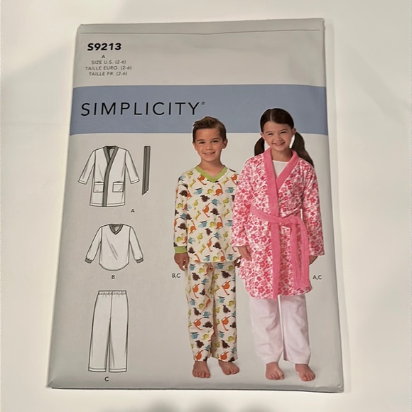 Brand new Simplicity S9213 Pattern Children’s Cozywear - Picture 2 of 3